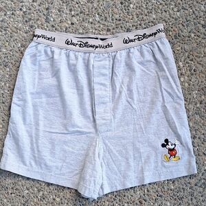 Vintage Walt Disney World Mickey Embroidered Boxer Shorts Mens Size Small